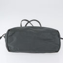 PRADA Tote Bag Nylon Gray Gold Auth 174553-5