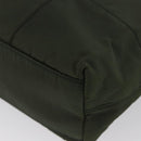PRADA Plastic Chain Tote Bag Nylon Khaki Silver Auth 174554-14