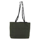 PRADA Plastic Chain Tote Bag Nylon Khaki Silver Auth 174554-2