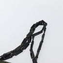PRADA Plastic Chain Tote Bag Nylon Khaki Silver Auth 174554-8