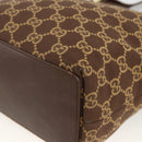 GUCCI GG Canvas Tote Bag Brown Gold 002 1099 Auth 174556-10