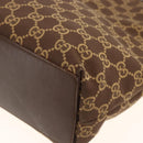GUCCI GG Canvas Tote Bag Brown Gold 002 1099 Auth 174556-12