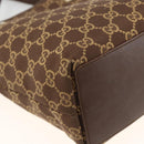 GUCCI GG Canvas Tote Bag Brown Gold 002 1099 Auth 174556-13