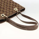 GUCCI GG Canvas Tote Bag Brown Gold 002 1099 Auth 174556-7