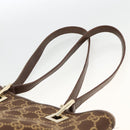 GUCCI GG Canvas Tote Bag Brown Gold 002 1099 Auth 174556-8