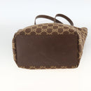 GUCCI GG Canvas Tote Bag Brown Gold 002 1099 Auth 174556-9
