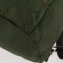 PRADA Backpack Nylon Green Silver Auth 174558-14