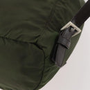 PRADA Backpack Nylon Green Silver Auth 174558-16