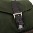 PRADA Backpack Nylon Green Silver Auth 174558-19