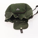 PRADA Backpack Nylon Green Silver Auth 174558-9