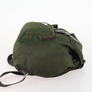 PRADA Backpack Nylon Green Silver Auth 174558-3