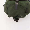 PRADA Backpack Nylon Green Silver Auth 174558-6