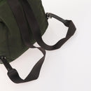PRADA Backpack Nylon Green Silver Auth 174558-7
