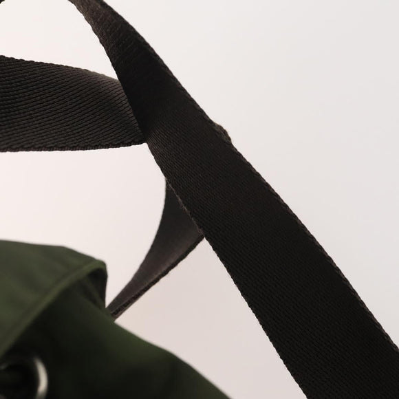 PRADA Backpack Nylon Green Silver Auth 174558