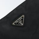PRADA Tote Bag Nylon Black Silver Auth 174561-18
