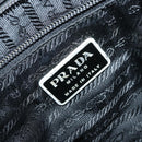 PRADA Tote Bag Nylon Black Silver Auth 174561-19