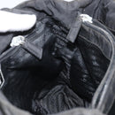 PRADA Tote Bag Nylon Black Silver Auth 174561-20