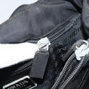 PRADA Tote Bag Nylon Black Silver Auth 174561-10