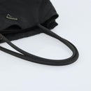 PRADA Tote Bag Nylon Black Silver Auth 174561-7