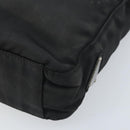 PRADA Tote Bag Nylon Black Silver Auth 174562-16