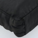 PRADA Tote Bag Nylon Black Silver Auth 174562-17