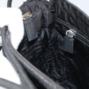 PRADA Tote Bag Nylon Black Silver Auth 174562-21