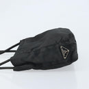 PRADA Tote Bag Nylon Black Silver Auth 174562-4