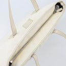 GUCCI GG Implementation Tote Bag PVC White Silver 211137 Auth 174563-6