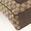 GUCCI GG Canvas Schultertasche Beige Silber 019.0538 Auth 174564-11