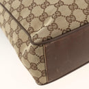 GUCCI GG Canvas Schultertasche Beige Silber 019.0538 Auth 174564-13