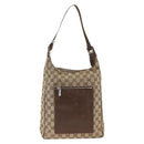 GUCCI GG Canvas Schultertasche Beige Silber 019.0538 Auth 174564-2