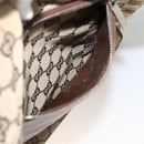 GUCCI GG Canvas Schultertasche Beige Silber 019.0538 Auth 174564-22