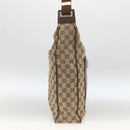 GUCCI GG Canvas Schultertasche Beige Silber 019.0538 Auth 174564-4