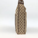 GUCCI GG Canvas Schultertasche Beige Silber 019.0538 Auth 174564-5