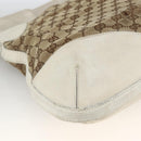 GUCCI GG Canvas Horsebit Shoulder Bag Beige Gold Auth 174565-16