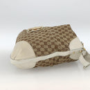 GUCCI GG Canvas Horsebit Shoulder Bag Beige Gold Auth 174565-4