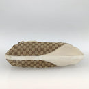 GUCCI GG Canvas Horsebit Shoulder Bag Beige Gold Auth 174565-5