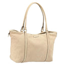 GUCCI GG Canvas Guccissima Tote Bag Leather Beige Gold Auth 174566-1