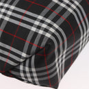 BURBERRY Nova Check Tote Bag Nylon Black Silver Auth 174568-15