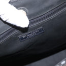 BURBERRY Nova Check Tote Bag Nylon Black Silver Auth 174568-11