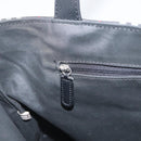 BURBERRY Nova Check Tote Bag Nylon Black Silver Auth 174568-19