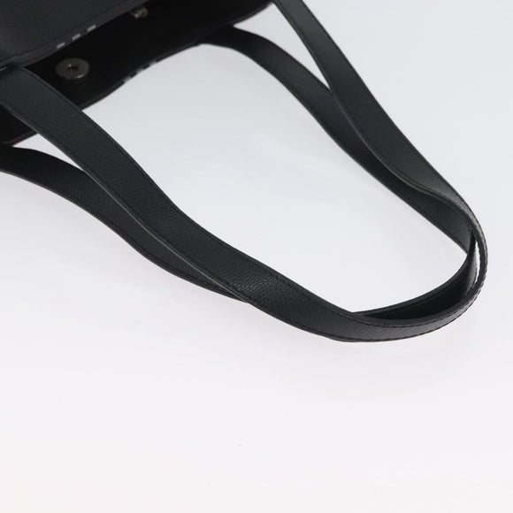 BURBERRY Nova Check Tote Bag Nylon Black Silver Auth 174568