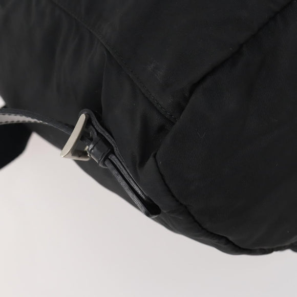 PRADA Backpack Nylon Black Silver Auth 174569
