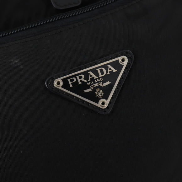 PRADA Backpack Nylon Black Silver Auth 174569