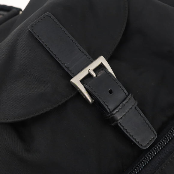 PRADA Backpack Nylon Black Silver Auth 174569