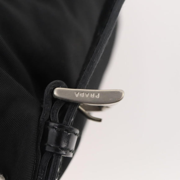 PRADA Backpack Nylon Black Silver Auth 174569