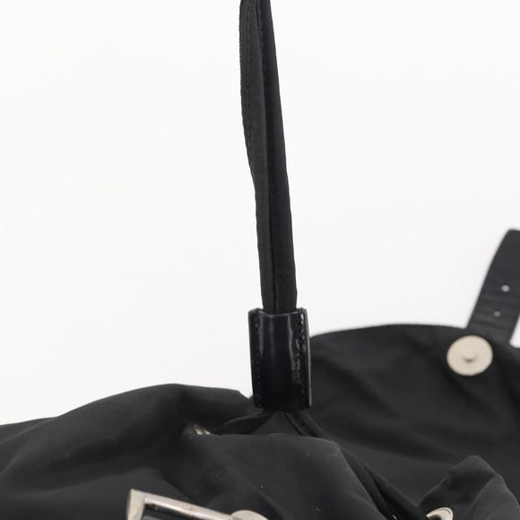 PRADA Backpack Nylon Black Silver Auth 174569