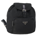 PRADA Backpack Nylon Black Silver Auth 174569-1