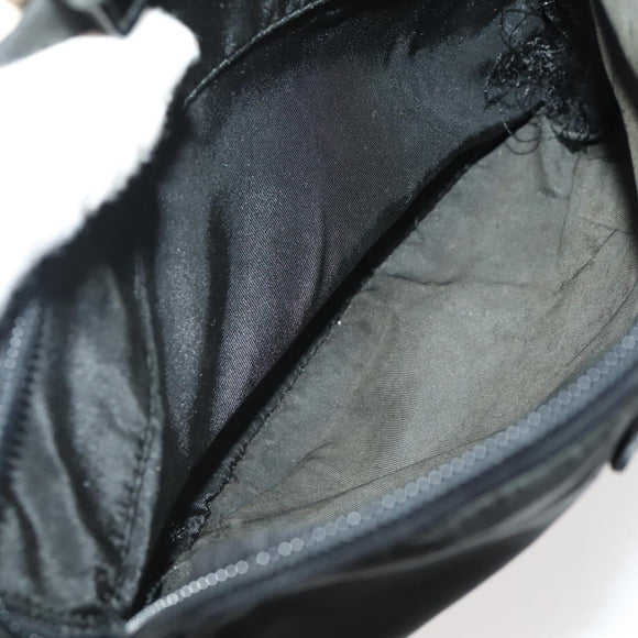PRADA Backpack Nylon Black Silver Auth 174569