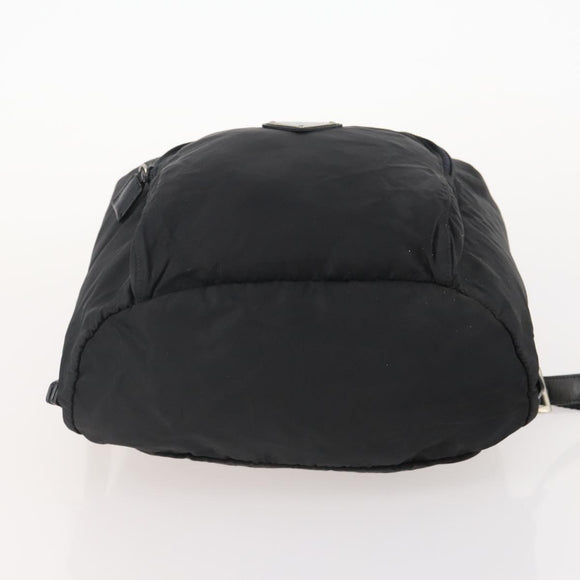 PRADA Backpack Nylon Black Silver Auth 174569